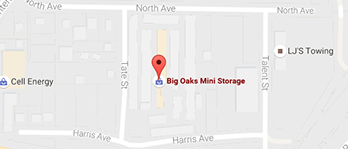 Big Oaks Mini Storage Map and Directions